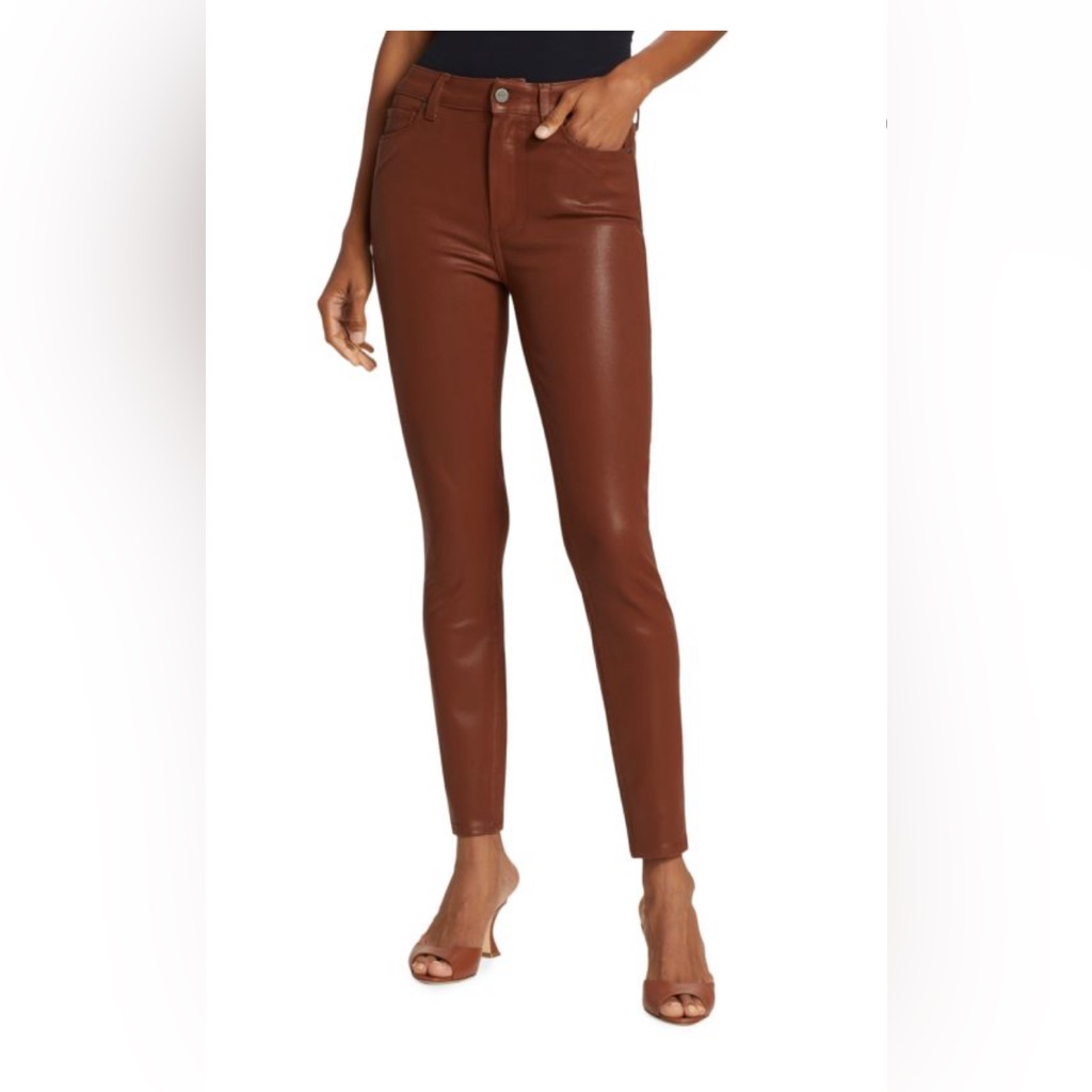 Paigejeans Hoxton High-Rise Coated Skinny Ankle